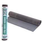 Standard Grade Shed Roof Felt Dark Green Mineral 32.8 x 3.2 ft (10m x 1m) with 13mm Galvanized Roofing Nails Pack of 50 Included - Durable, Long-Lasting Heavy-Duty Roofing Felt