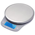 Etekcity 0.1g Food Kitchen Scale, Digital Weight Grams and Oz for Cooking, Baking, Meal Prep, and Diet, 11 Pounds, 304 Stainless Steel, Silver (EK9000)