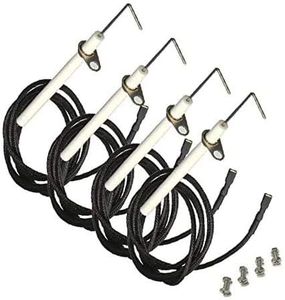 BBQ Future Ceramic Electrode with Mounting Screws Kit for Coleman, Mission, Better Homes & Gardens Models, Replacement Parts for Kenmore 139.01566310, 640-04921798-7, 4-Pcs