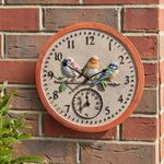 Smart Garden Outside In Birdwood Thermometer & Wall Clock