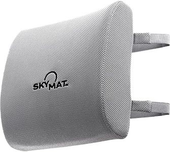 Sky Solutions Lumbar Support Pillow for Office Chair - Lower Back and Seat Support Cushion - Memory Foam Lumbar Pillow for Desk, Car, Couch, Travel - Gray