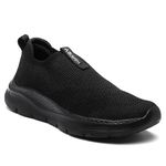 Action-WALKER-113 Lightweight Comfortable Cushioned Walking Shoes for Men Black