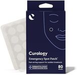 Curology Emergency Spot Pimple Patches for Face, Hydrocolloid Pimple Patches Fast-Acting Support, Spot Concealing and Oil Absorbing, 80 Count