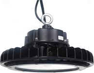 THE LIGHT MASTER 150W, 5000 K, 22750 Lumen Elite Smart UFO High Bay with Advanced Lens Optics to Provide an Energy efficient 120 Degree Beam Angle.