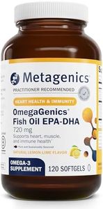 Metagenics OmegaGenics Fish Oil EPA-DHA 720- Omega-3 Fish Oil Supplement - for Heart Health, Musculoskeletal Health & Immune System Health* - with DHA & EPA - 120 Softgels