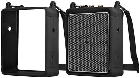 kwmobile Custodia Silicone Cassa Wireless Compatibile con Marshall Stockwell II - Custodia Protettiva Mini Altoparlante Portatile nero