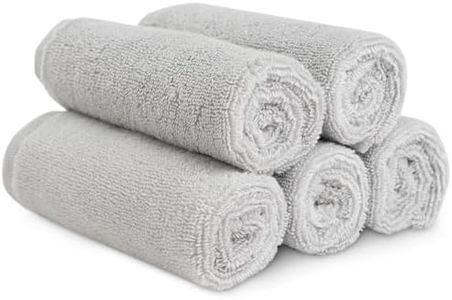 Natemia Organic Baby Washcloths - 10"x10" Baby Washcloths for Newborn, Pack of 6 Soft Organic Cotton Baby Towels, Baby Girl Washcloths, Wash Cloths for Babies, Organic Cotton Washcloths