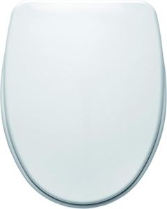 Gala asiento colección Elia modelo G5137001 - Repuesto de tapa fija, para Inodoro/WC, acabado color blanco, 35 x 4,5 x 44,8 cm