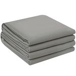 2-Pack Soft Microfiber Flat Sheet, Breathable, Wrinkle, Shrinkage and Fade, Stain Resistant and Hypoallergenic, Machine Washable (Gray, Queen (90" * 102"))