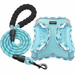 haapaw Dog Harness and Lead Set, No Pull Adjustable Reflective Step-in Puppy Harness with Thickened Padded Vest for Extra-Small/Small Medium Dogs