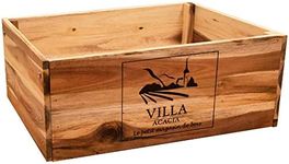 Large Wooden Wine Crate, Holds a Dozen Wine Bottles for Storage and Display