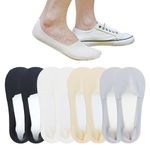 Womens No Show Socks 8 Pairs Nylon Ultra Low Cut Liner Non-slip Invisible Socks for Heels Flats Loafers