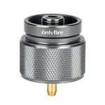 Onlyfire Camping Stove Adapter, Camping Backpacking Stove Convert Connector 1LB Outdoor Propane Small Tank Input EN417 Lindal Valve Output, Camp Fuel Refill Adapter for Outdoor Backpack Hiking, 1 Pack