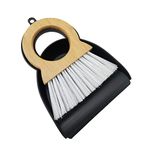 Xifando Mini Broom and Dustpan for Housekeeping,Wooden Handle Small Broom and Dustpan Set Combination Mini Desktop Sweep, Keyboard Cleaning Brush with Shovel Brush, Small Hair Sweeping Broom