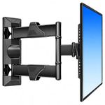 Gadget Wagon Full Motion Cantilever TV Wall Mount Bracket for 23 to 55 Inch LED LCD OLED 4K Smart TVs | Heavy Duty Swivel Tilt Articulating Arm 60 lbs Load Capacity | VESA Compatible | P4 (Black)