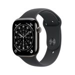 Apple Watch Series 11 GPS + Cellular 46mm Smartwatch with Slate Titanium Case with Black Sport Band M/L. Sleep Score, Fitness Tracker, Health Monitoring, Always-On Display, Water Resistant