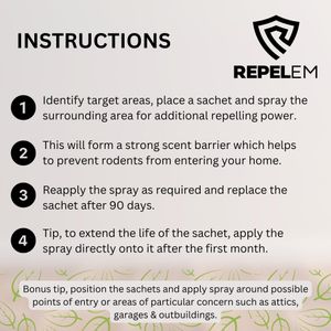 REPELEM Rat & Mouse Repellent Sachets – Odor Control Pack