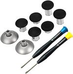 MMOBIEL 8 in 1 Magnetic Metal Thumbsticks Analog Joysticks Maximum Grip Compatible with PS4, PS4 Slim, PS4 Pro Dualshock, Xbox One, Xbox One Elite, Xbox One S Black Incl. (+) and T8 Torx Screwdriver