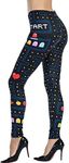 Ndoobiy Printed Leggings Basic Workout Yoga Pants Buttery Smooth Womens Leggings, A Game, 0-12