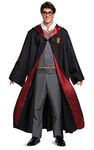 Disguise Harry Potter Costume for Men, Deluxe Wizarding World Adult Size Dress Up Character Outfit, Black & Red, XXL (50-52)