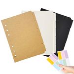 A5 Index Paper, 8.19x5.9", 5Pcs per Set, 3 Sets per Pack, 3 Colors Paper Divider, for 6 Holes Filofax, 6 Holes Binder(Harphia, DIYD-013-A5-Mix)