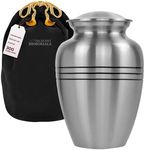 Trupoint Memorials Cremation Urns for Human Ashes - Decorative Urns, Urns for Human Ashes Female & Male, Urns for Ashes Adult Female, Funeral Urns - Pewter, Extra Large