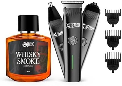 Beardo Ape-X Prime 3-in-1 Trimmer + Whisky Smoke Mens Perfume | Beard, Nose, Precision Trimmer with Type-C Charging + Long-Lasting Oudh Scent | Gift for Men, Husband, Boyfriend