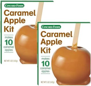 Concord Foods Caramel Apple Kit: Fall Favorite Treat - Indulge in Chewy Apples! Makes 10 Caramel Apples per Box, 5 oz (Pack of 2)