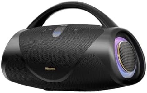 Hisense VoyageBoom - Portable Bluetooth Speaker,IP67 Waterproof,Dustproof, and Shockproof, Up to 24H Playback Time,Massive Bass,Ambient Light,Built-in Powerbank,Mic&Guitar Input,Bluetooth 6.0,Auracast