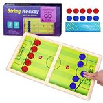 FunBlast String Hockey - Table Board Game for Kids, Wooden Board Game for Kids, Fast Sling Puck Board Game for Kids and Adults (Length 56 CM)