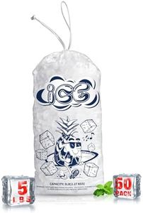 50 Pack Ice Bags 05 lb with Drawstring, Heavy-Duty Ice Bags for Ice Machine(2 Mils Thickness)