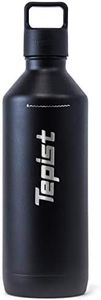 Tepist ThirtyO 30oz Stainless Steel Bottle Compatible with Sodastream Machines | Powder Coated Black | Vacuum Sealed | Double Walled | Leak-Proof | Easy to Carry | Reusable Bottle