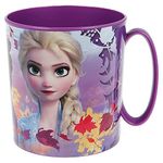 Gold1 Kids Character Licence Mug 350ML Drinking Re-Usable Plastic Cup Microwave Safe (Frozen 2 Purple)