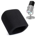 YOUSHARES FIFINE AM8 Pop Filter - Microphone Cover Foam Compatible with FIFINE AM8 XLR/USB Gaming Microphone to Blocks Out Plosives, AM8 Mic Windscreen(Black)