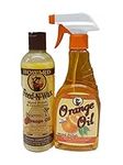 Howard Feed-N-Wax Wood Preserver 16oz and Howard Orange Oil Wood Cleaner 16oz, Complete Wood Care, Clean Kitchen Cabinets, Orange Wood Cleaner