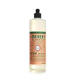 Mrs. Meyer's Clean Day Dish Soap, Cruelty Free and Biodegradable Dishwashing Liquid, Geranium Scent, 473 ml Bottle