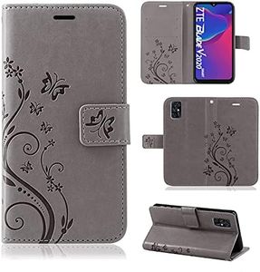 betterfon Mobile Phone Case for ZTE Blade V2020 Smart, Blade V2020 Smart Flip Case Protective Cover with Card Slots, Compatible with ZTE Blade V2020 Smart Grey