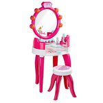 Theo Klein 5328 Barbie Beauty Salon with Light and Sound Functions I Pivoted Storage Areas and Mirror I With Lots of Accessories Such as a Comb, Hairspray and Perfume Spray