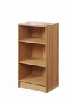 Timber Art Design Bookcase Storage Modern Small Narrow Display Storage Organiser Adjustable Shelving Unit for Living Room Home Office Study Room (40 x 80 x 30 cm, Brown)