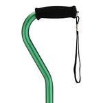 NOVA Medical Products Designer Cane with Offset Handle, Green