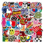 Yzwuyou 101pcs Skateboard Stickers Pack Non-Repeat Cool Sticker Pack Waterproof Reusable Vinyl Brand Stickers for Adults Teens Boys Graffiti Cars Guitar Travel Luggage Helme Furniture Bike Laptop