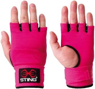 STING Elasticised Quick Boxing Hand Wrap Gloves, Boxing Equipment for MMA Competition and Training, Pink, S