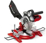 Einhell TC-MS 2112 Compound Mitre Saw - 1600W, 5000 RPM Circular Saw With Work Table, Clamp, Dust Collection, +/-45° Mitre, +/-45° Bevel - Electric Saw With 48T Blade For Cutting Wood, Plastic