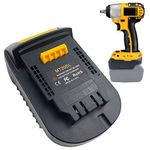 Alian MT20DL Battery Adapter for DeWalt 20V Cordless Power Multitool,Convert for Makita 18V Li-ion Battery BL1430 BL1860 BL1815 to for DeWalt 18V/20V DCB200 Lithium-Ion Battery Adapter