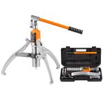 VEVOR Hydraulic Gear Puller, 15 Ton Max Capacity Wheel Bearing Pulling Separator, 2 or 3 Jaws Puller, Vertically and Horizontally, 12" Jaw Hydraulic Puller with Case for Pulling Hubs