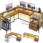 Anerwarm L Shape Desk,66" Computer 