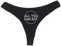 Dirty Girl Undies All You Can Eat Women's High Rise Sexy Thong, Dirty Undies! - Black - Medium