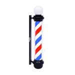 WDZD 37'' Barber Pole Light, Red White Blue Rotating Hair Salon Open Sign, Wall Mount, Save Energy