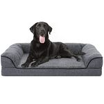 Sivomens Dog Bed, Washable Large Dog Bed, Orthopedic Foam Sofa Bed up to 7 Inch, Removable Cover and Non-Slip Bottom, Pet Bed for Medium & Small Dogs