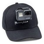 Digicharge Baseball Cap Hat with Action Camera Holder Mount Bracket, Compatible with GoPro Hero Akaso Crosstour Campark Fitfort Garmin VIRB Apeman Sony Camkong Motorola Victure Kitvision Cam Black